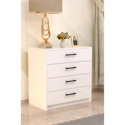 [EVDEMO-1516] Fiona 4 Çekmeceli Şifonyer Beyaz