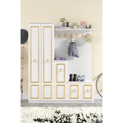 Gold Dalyan Portmanto Vestiyer Ayakkabılık