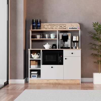 [EVDEMO-1887] Barista Kahve Köşesi Çok Amaçlı Dolap Atlantik Çam