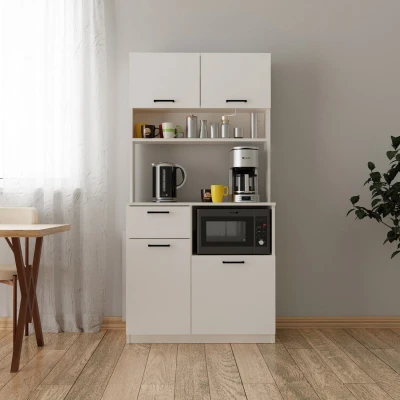 [EVDEMO-1796] Arya Kahve Köşesi Çok Amaçlı Dolap Beyaz