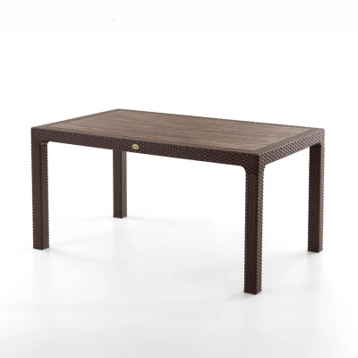 [EVDEMO-2142] Rattan 90x150 cm Masa Kahve