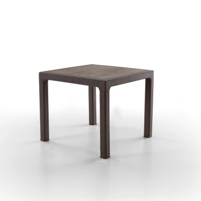 [EVDEMO-2139] Rattan 90x90 cm Masa Kahve