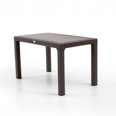 [EVDEMO-2136] Rattan 75x125 cm Masa Kahve