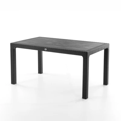 [EVDEMO-2141] Rattan 90x150 cm Masa Siyah