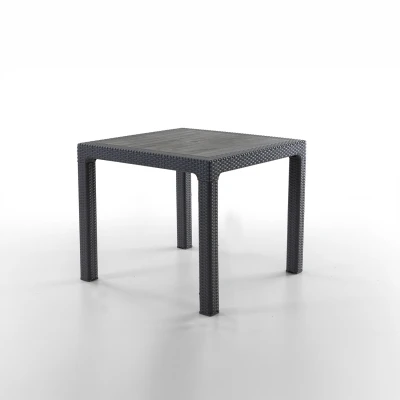 [EVDEMO-2138] Rattan 90x90 cm Masa Siyah