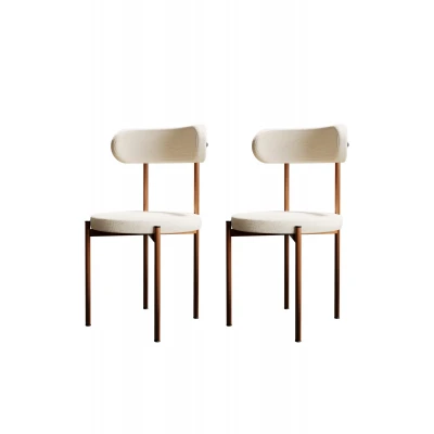 [EVDEMO-1752] Trend 2'li Mutfak Masası Sandalyesi Krem-Kahve