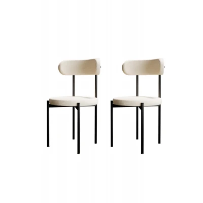 [EVDEMO-1753] Trend 2'li Mutfak Masası Sandalyesi Krem-Siyah