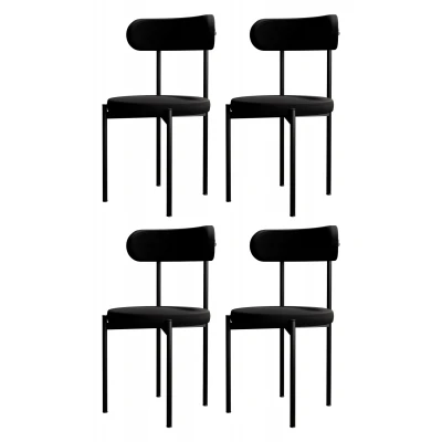 [EVDEMO-1759] Trend 4'lü Mutfak Masası Sandalyesi Siyah-Siyah