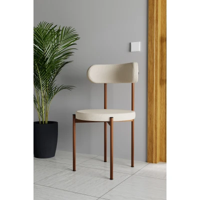 [EVDEMO-1748] Trend Tekli Mutfak Masası Sandalyesi Krem-Kahve