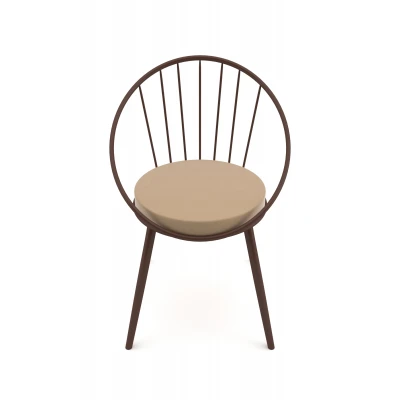 Evdemo Eylül Metal Tel Sandalye Kahve