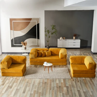 Legom Avanos Aktivite Koltuğu Yatak Olabilen Çok Amaçlı Kanepe Koltuk Takımı Hardal