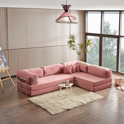 [EVDEMO-2012] Legom Petek Aktivite Koltuğu Yatak Olabilen Çok Amaçlı Kanepe L Koltuk Pudra