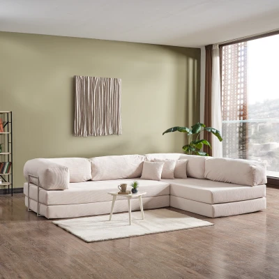 Legom Petek Aktivite Koltuğu Yatak Olabilen Çok Amaçlı Kanepe L Koltuk Krem