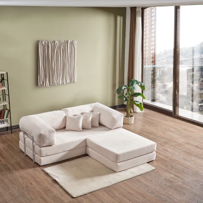 [EVDEMO-1992] Legom Alis Aktivite Koltuğu Yatak Olabilen Çok Amaçlı Kanepe Krem