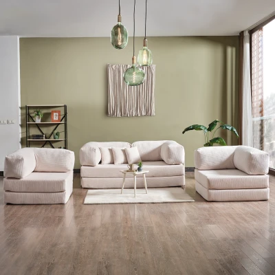 Legom Avanos Aktivite Koltuğu Yatak Olabilen Çok Amaçlı Kanepe Koltuk Takımı Krem