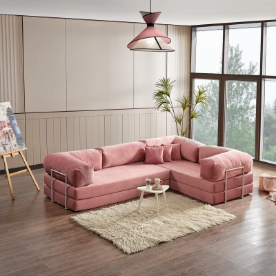 [EVDEMO-2021] Legom Lucas Aktivite Koltuğu Yatak Olabilen Çok Amaçlı Kanepe L Koltuk Pudra