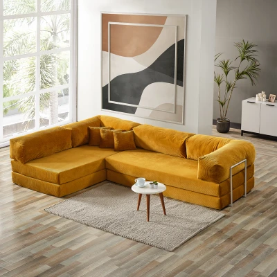 Legom Petek Aktivite Koltuğu Yatak Olabilen Çok Amaçlı Kanepe L Koltuk Hardal