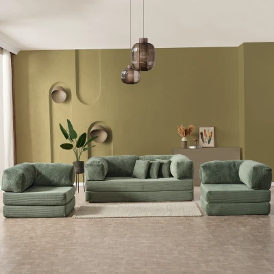 [EVDEMO-2031] Legom Avanos Aktivite Koltuğu Yatak Olabilen Çok Amaçlı Kanepe Koltuk Takımı Yeşil