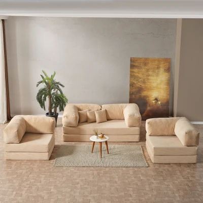 [EVDEMO-2024] Legom Avanos Aktivite Koltuğu Yatak Olabilen Çok Amaçlı Kanepe Koltuk Takımı Bej