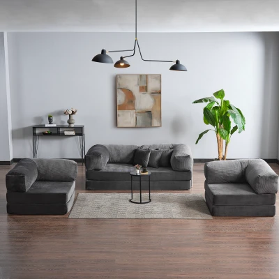 [EVDEMO-2023] Legom Avanos Aktivite Koltuğu Yatak Olabilen Çok Amaçlı Kanepe Koltuk Takımı Antrasit