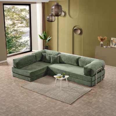 Legom Petek Aktivite Koltuğu Yatak Olabilen Çok Amaçlı Kanepe L Koltuk Yeşil