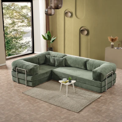 Legom Lucas Aktivite Koltuğu Yatak Olabilen Çok Amaçlı Kanepe L Koltuk Yeşil