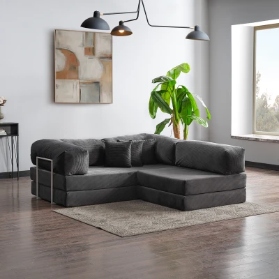 [EVDEMO-1996] Legom Sera Aktivite Koltuğu Yatak Olabilen Çok Amaçlı Kanepe Koltuk Takımı Antrasit