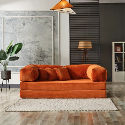 Legom Stil Aktivite Koltuğu Yatak Olabilen Çok Amaçlı Kanepe Kiremit