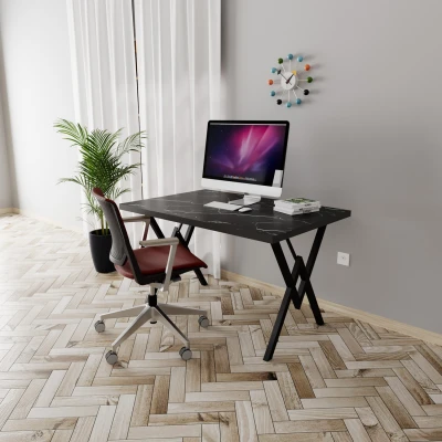 [EVDEMO-1764] Parla Çalışma Masası Siyah Mermer