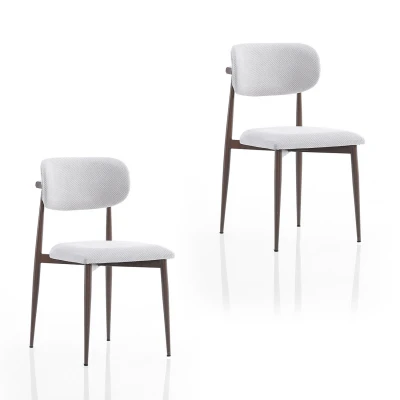 [EVDEMO-2216] Polo Metal 2'li Mutfak Yemek Masası Sandalyesi Krem