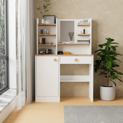 Orkide Makyaj Masası Beyaz Atlantik Çam