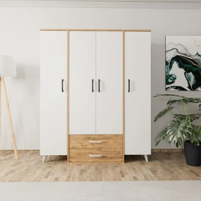 [EVDEMO-1865] Aden 4 Kapak 2 Çekmeceli Gardırop