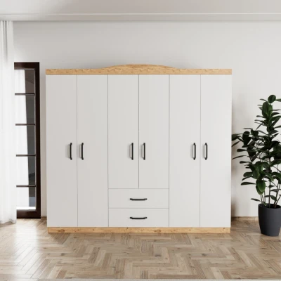 [EVDEMO-1866] Selin 6 Kapak 2 Çekmeceli Gardırop