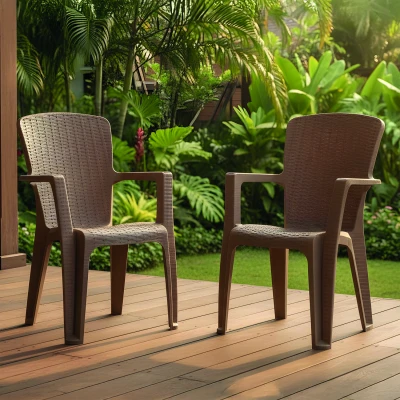 Side 2'li Rattan Sandalye Cappuccino