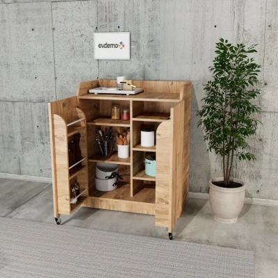 [EVDEMO-1842] Derin 2 Kapaklı Erzak Kiler Dolabı Atlantik Çam