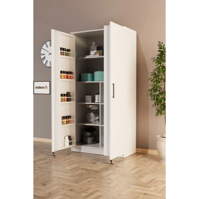 [EVDEMO-1829] Eva 2 Kapaklı Erzak Kiler Dolabı Beyaz