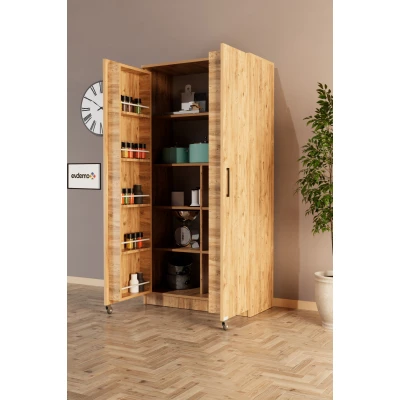 Eva 2 Kapaklı Erzak Kiler Dolabı Atlantik Çam