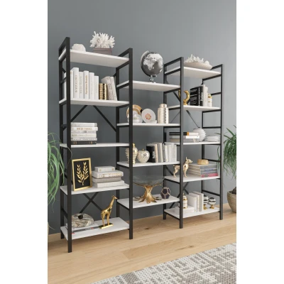 [EVDEMO-1557] Gada Metal Kitaplık Beyaz