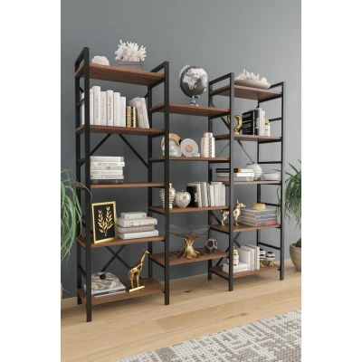 Gada Metal Kitaplık Ceviz