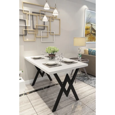 Evdemo Parla Mutfak Yemek Masası Beyaz