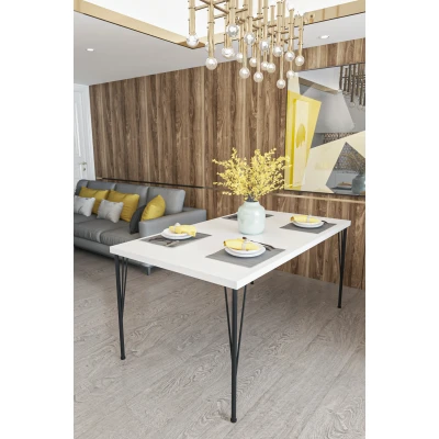 Evdemo Dekor Mutfak Yemek Masası Beyaz