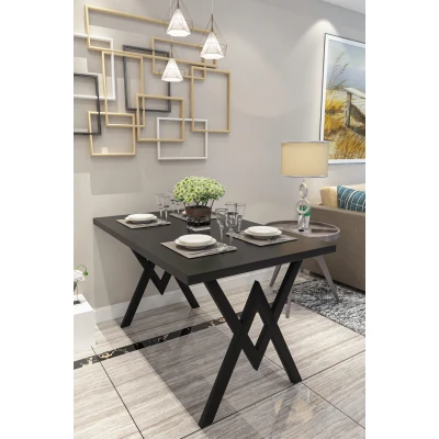 Evdemo Parla Mutfak Yemek Masası Siyah